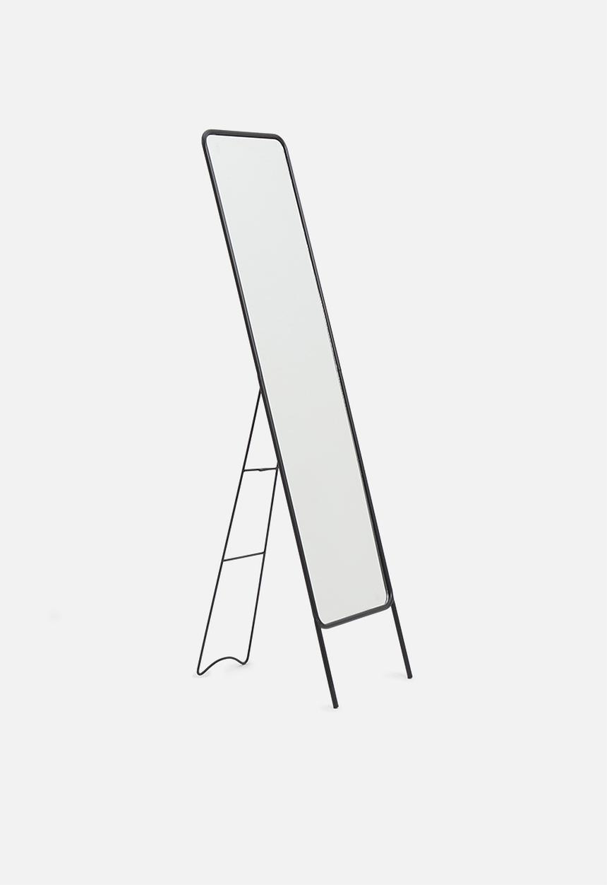 H&S - Metal frame standing mirror - black
