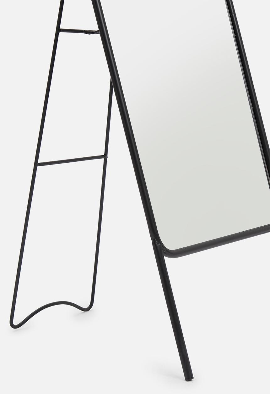 H&S - Metal frame standing mirror - black
