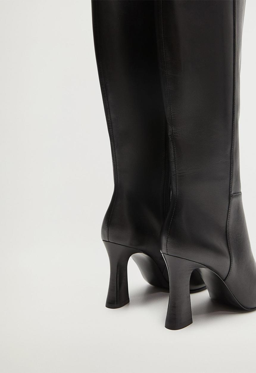 MANGO - Fona leather boot - black