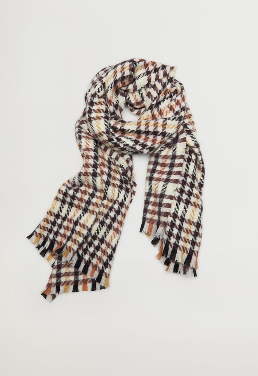 MANGO - Oban scarf - dark brown