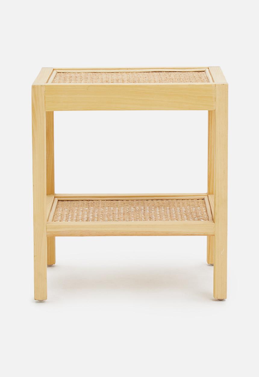Sixth Floor - Loopy cane bedside table- natural