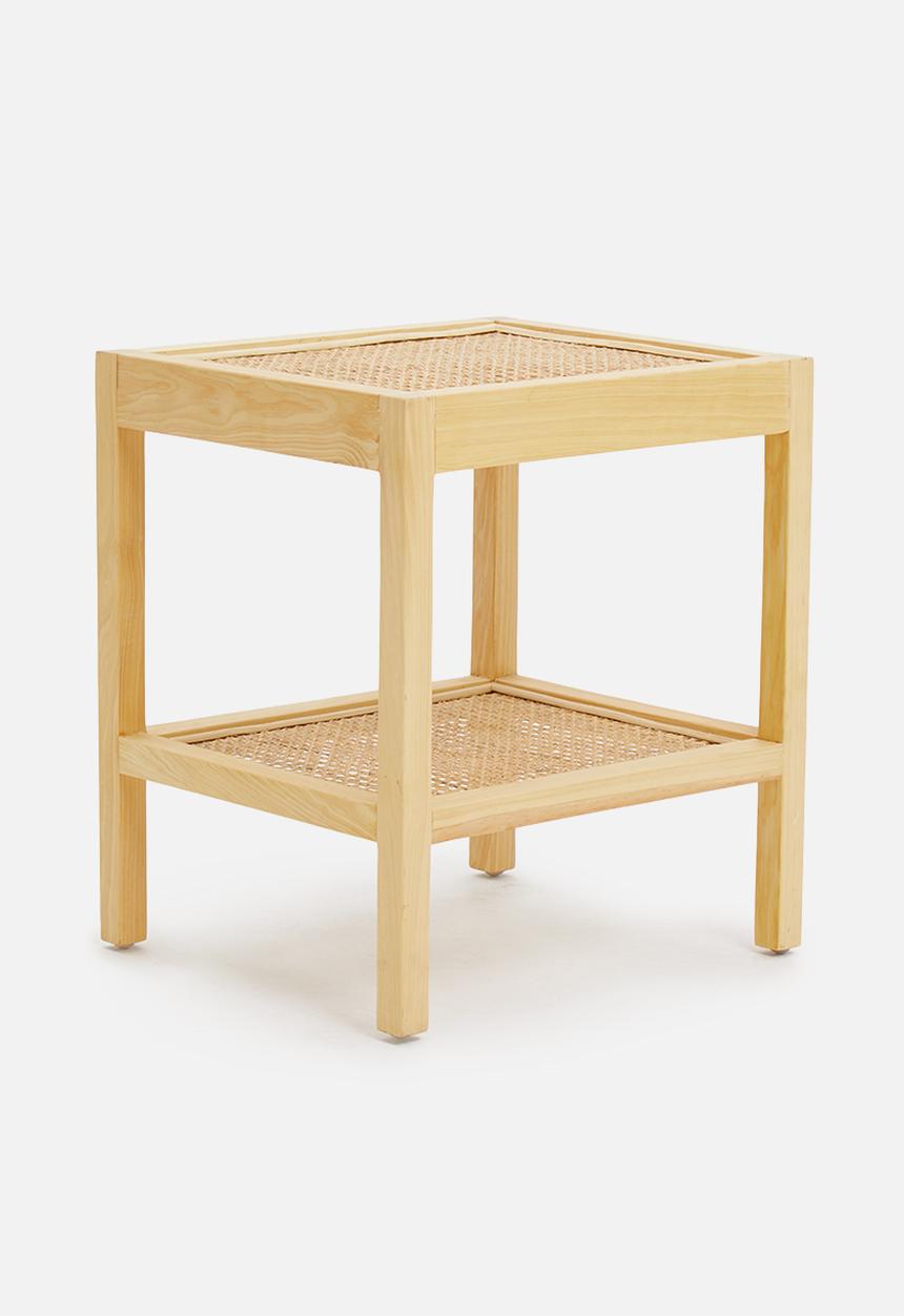 Sixth Floor - Loopy cane bedside table- natural