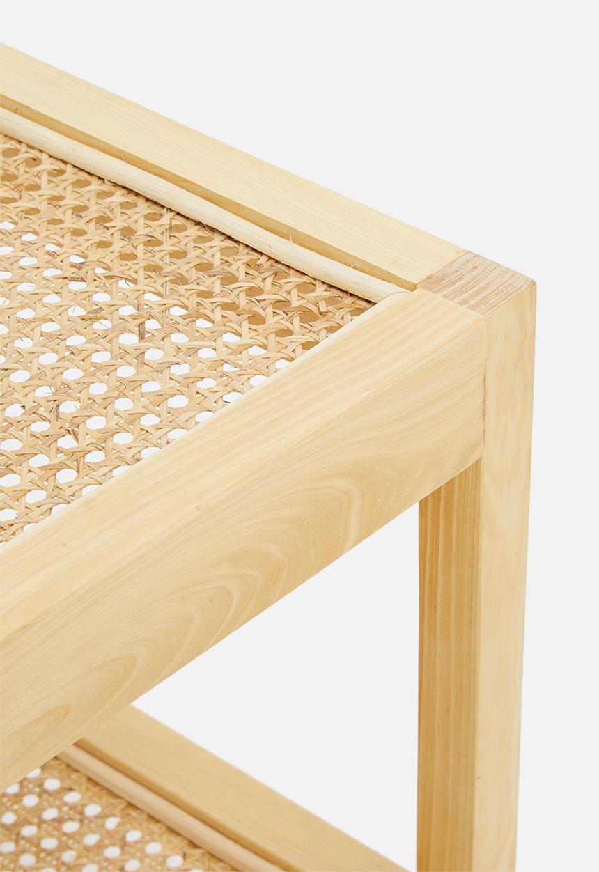 Sixth Floor - Loopy cane bedside table- natural