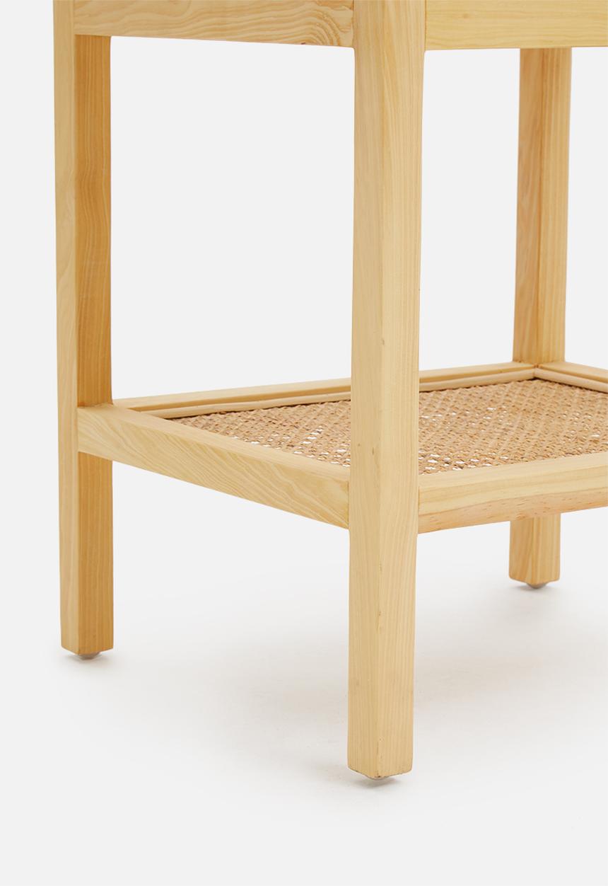 Sixth Floor - Loopy cane bedside table- natural