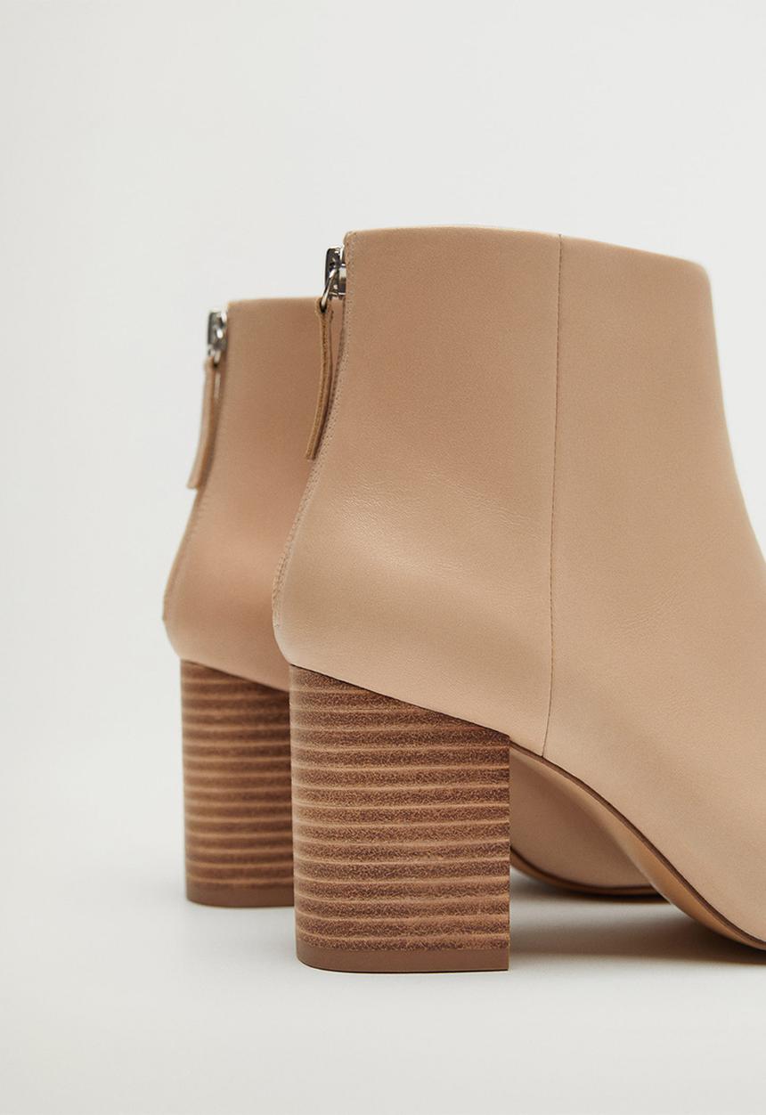 MANGO - Alba leather ankle boot - light / pastel pink