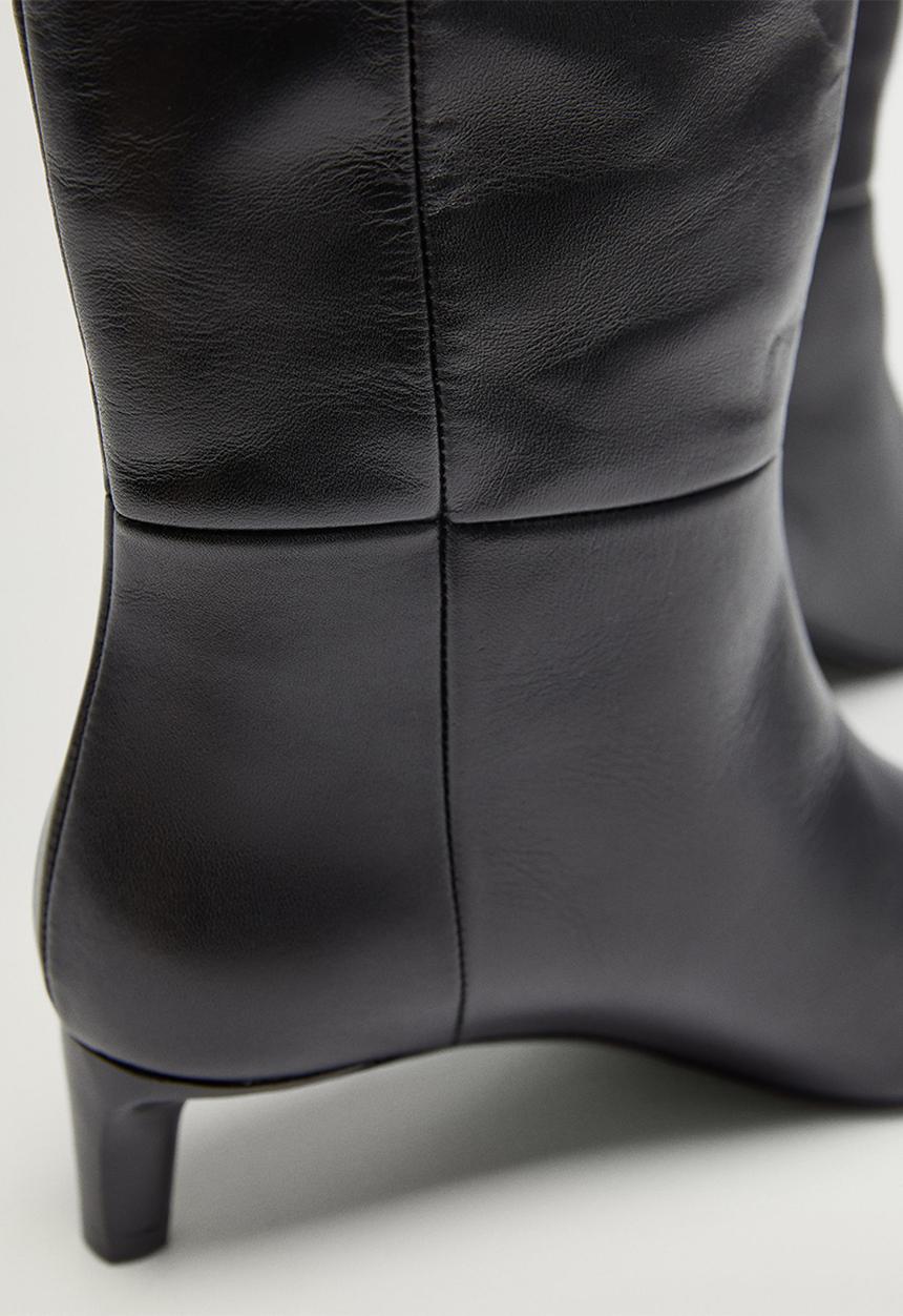 MANGO - Fuego leather boot - black