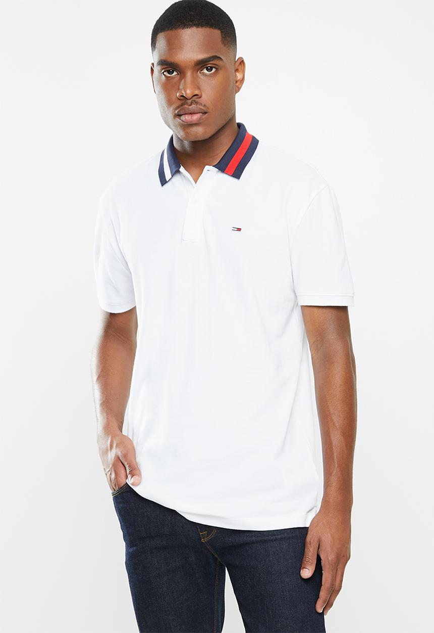 Tommy Hilfiger - Tjm flag neck polo - white