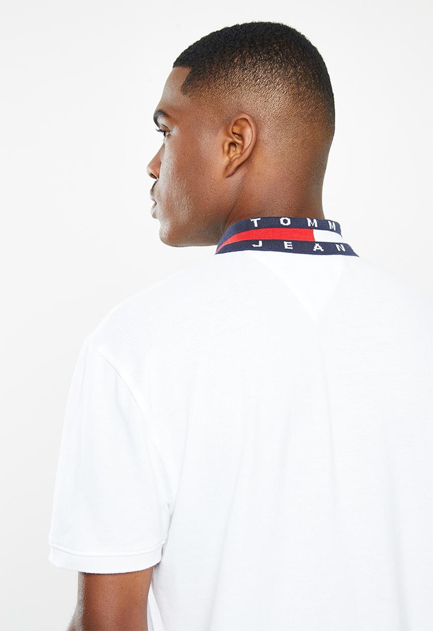 Tommy Hilfiger - Tjm flag neck polo - white