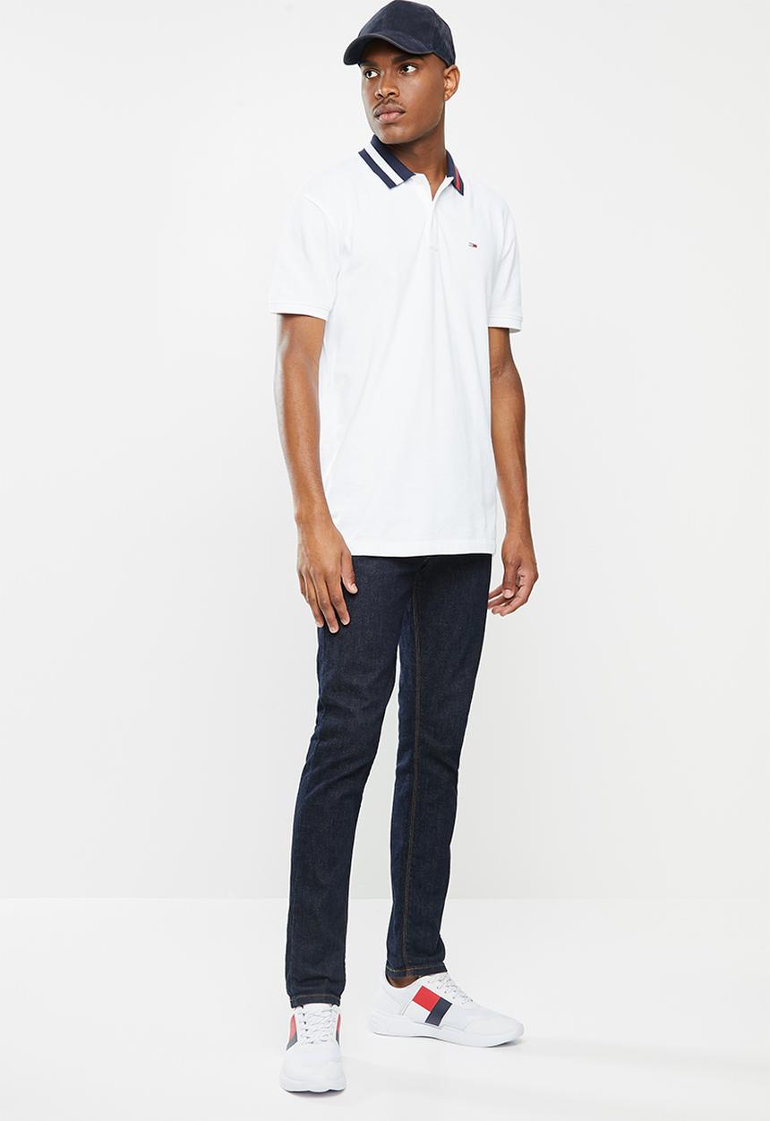 Tommy Hilfiger - Tjm flag neck polo - white