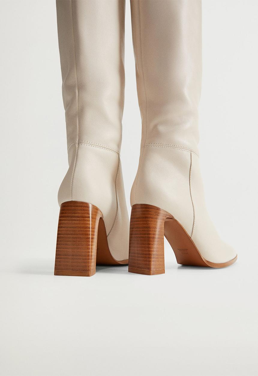MANGO - Salma leather boot - natural