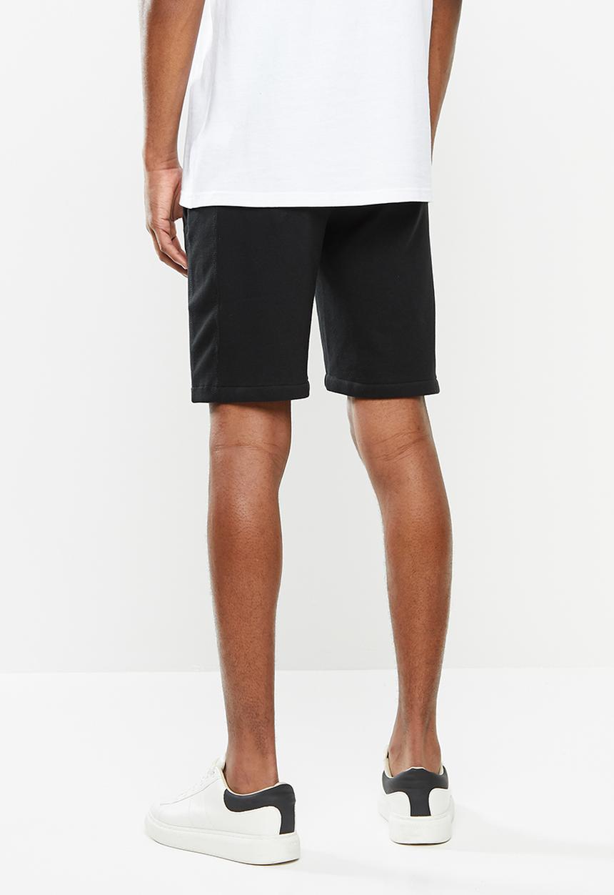 Aca Joe - Aca joe unbrushed fleece shorts - black