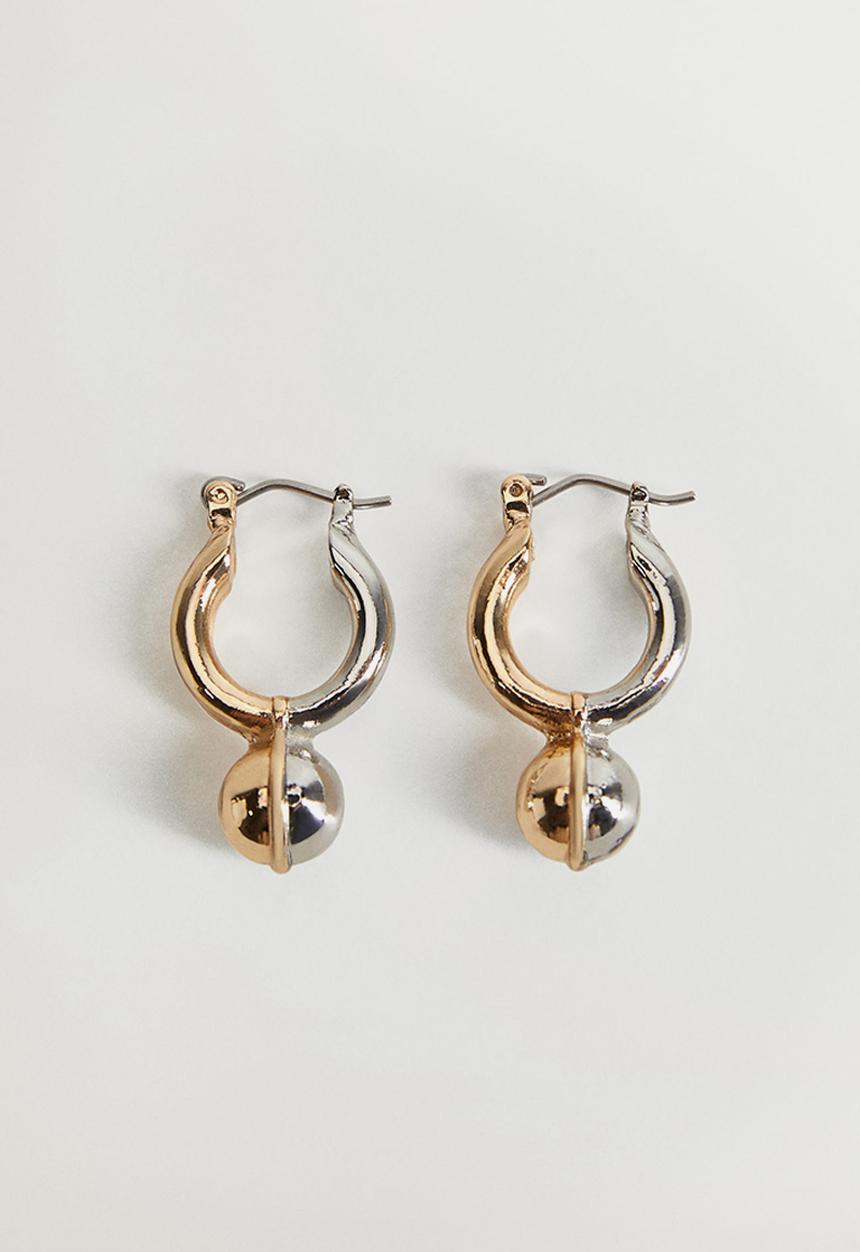 MANGO - Daphne earrings - gold & silver 