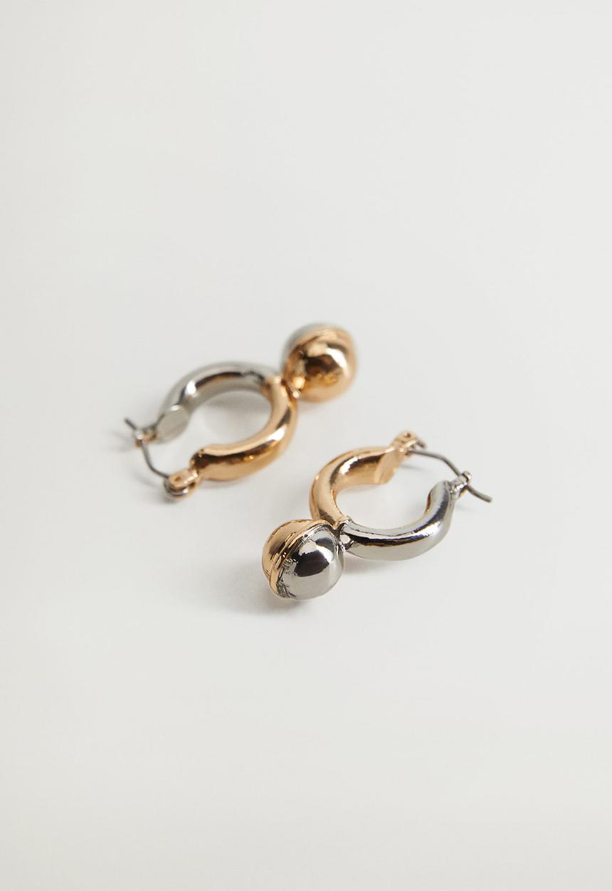 MANGO - Daphne earrings - gold & silver 