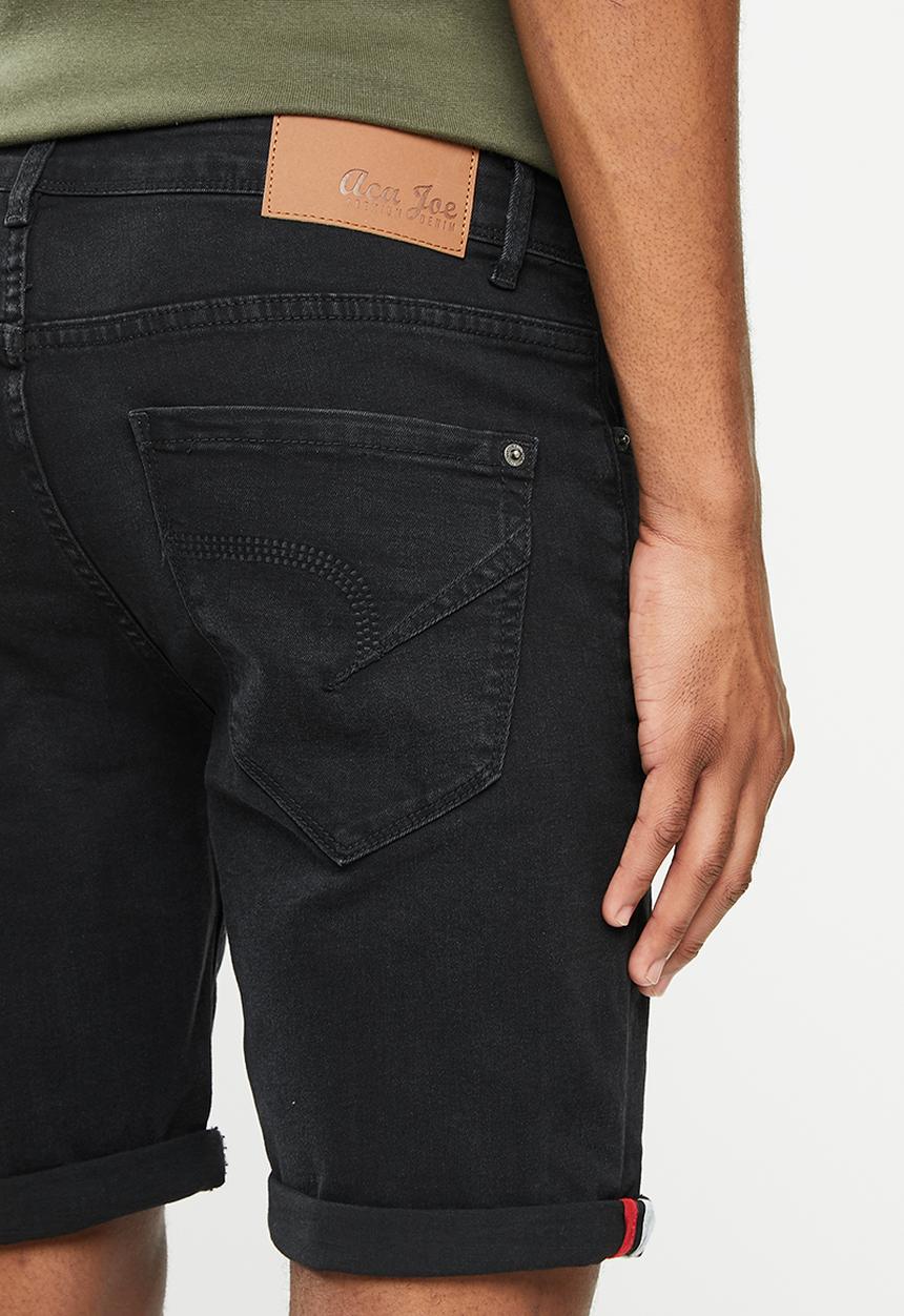 Aca Joe - Aca joe styled denim shorts - black 
