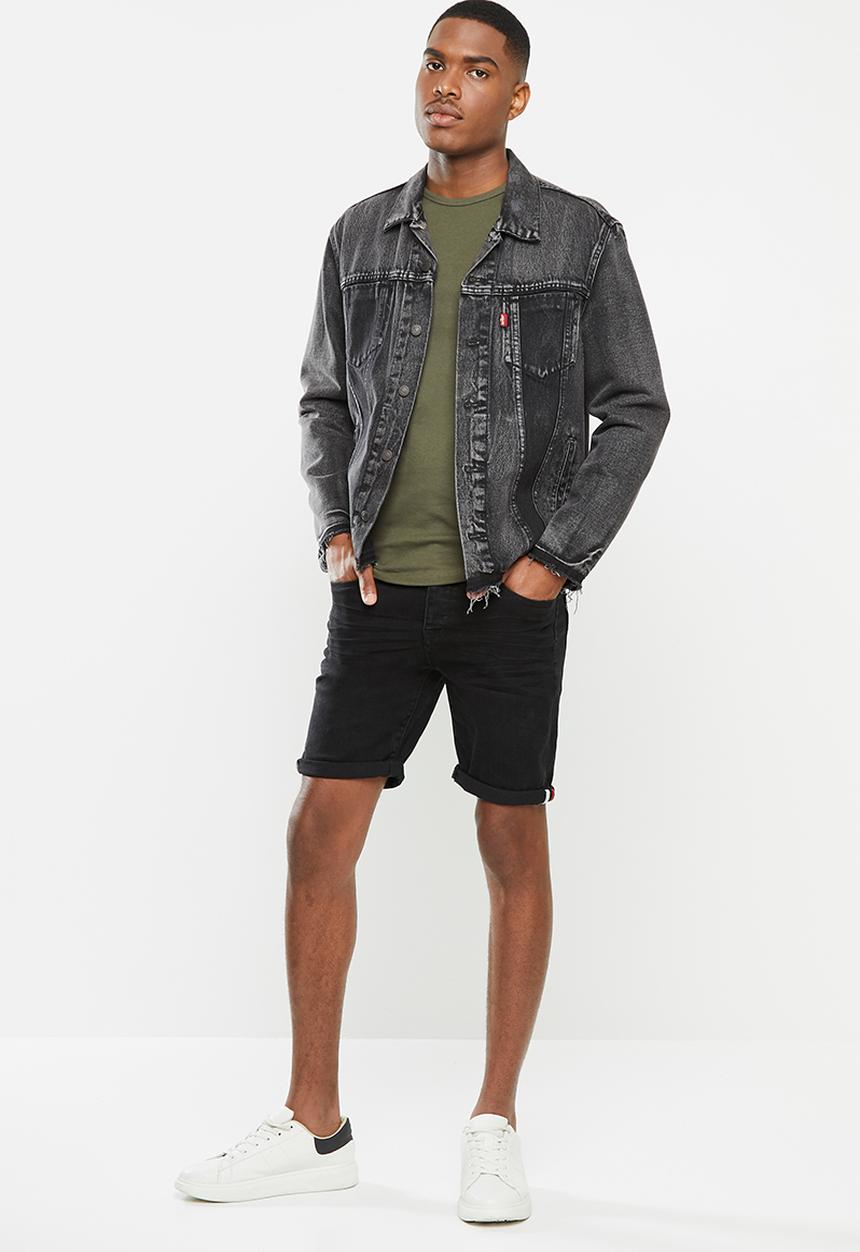 Aca Joe - Aca joe styled denim shorts - black 