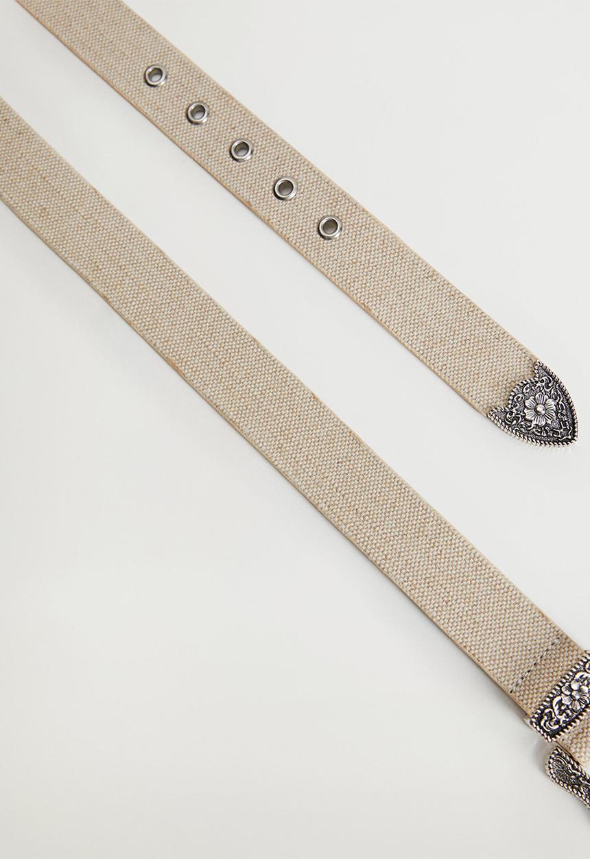 MANGO - Belt canva - pastel brown