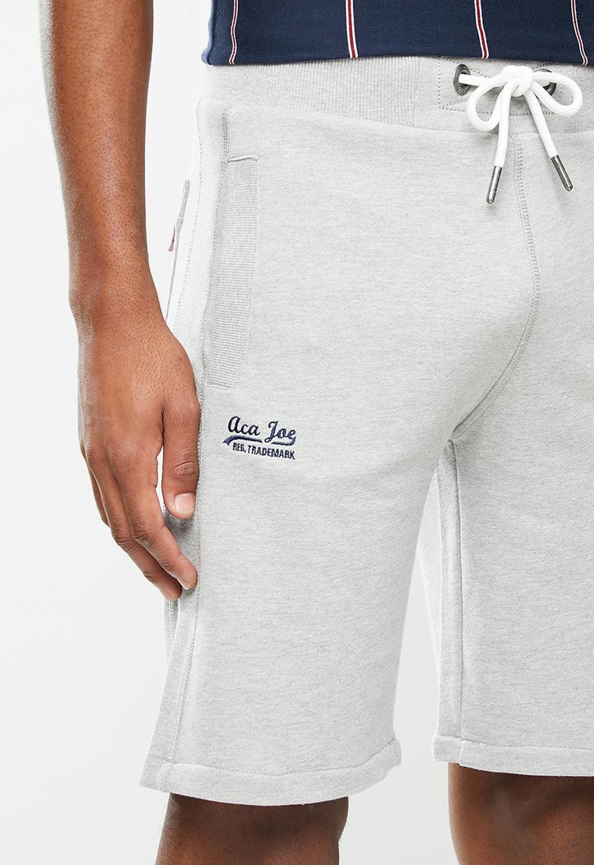 Aca Joe - Aca joe unbrushed fleece shorts - grey