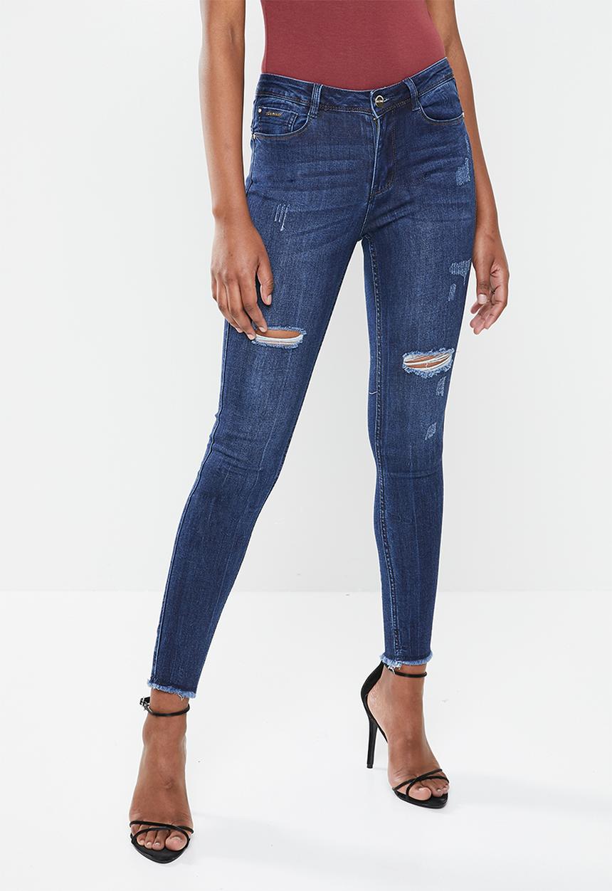 SISSY BOY - Wild heart axel skinny with rips - blue 