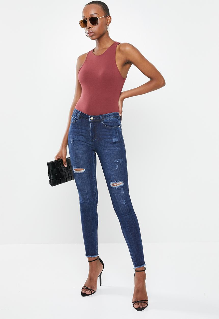 SISSY BOY - Wild heart axel skinny with rips - blue 