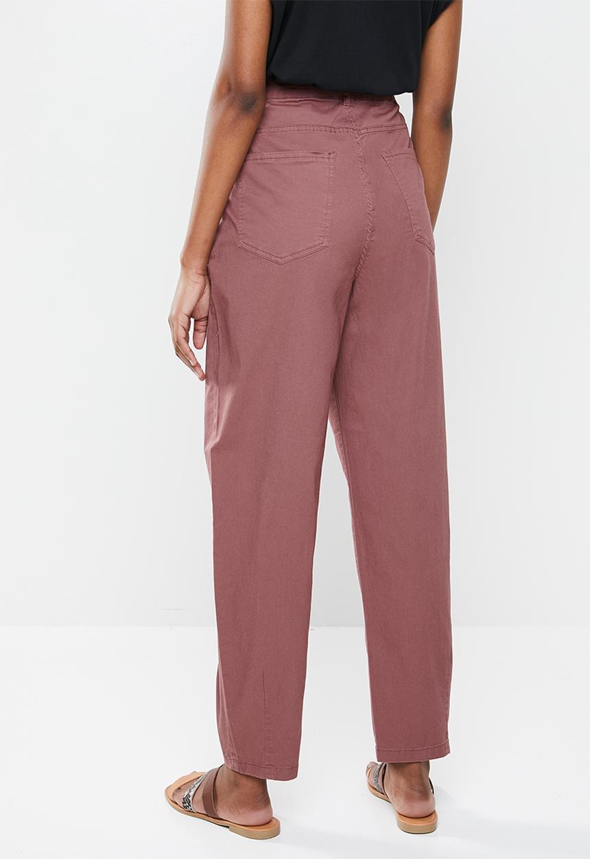 Vero Moda - Rosanna high rise barrel pleat - rose brown