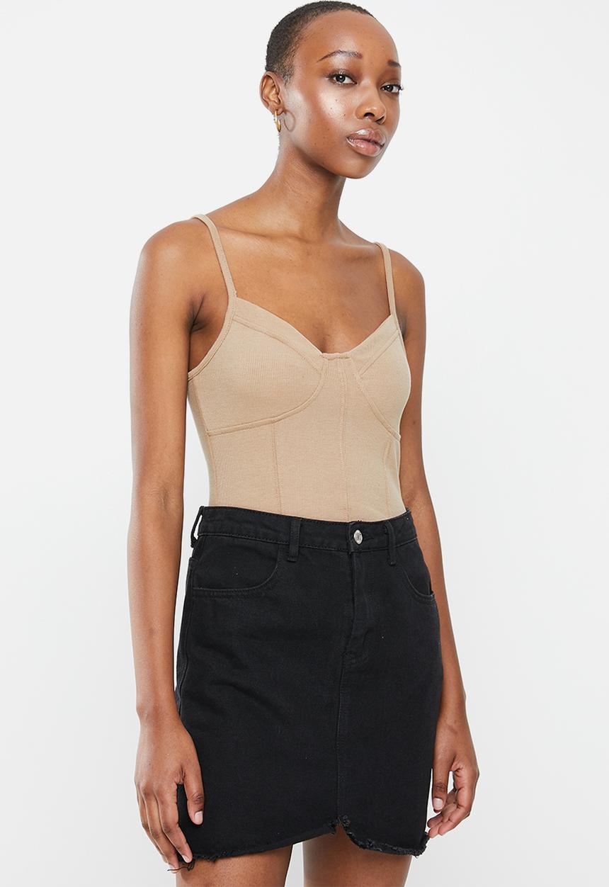 Cotton On - Brenna corset cami - stone 