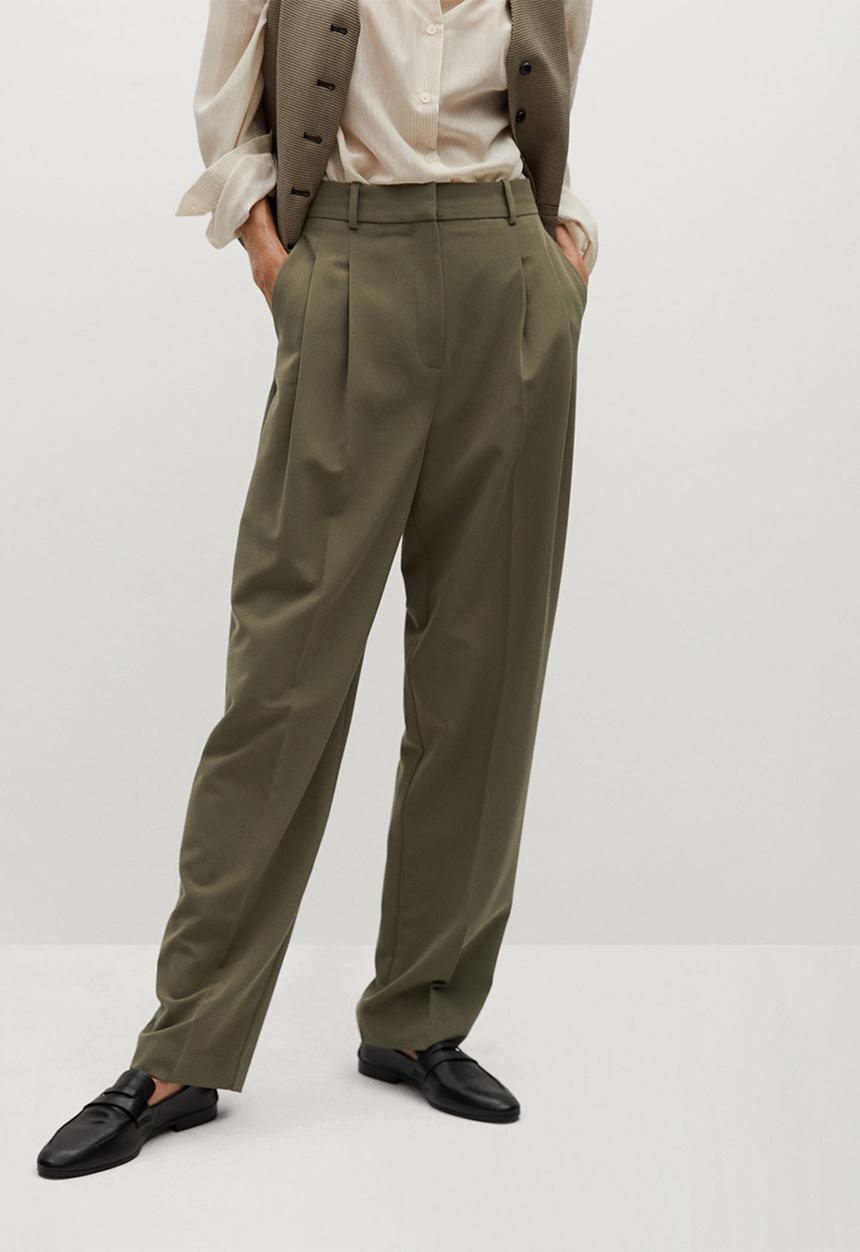 MANGO - Trousers isabel - khaki