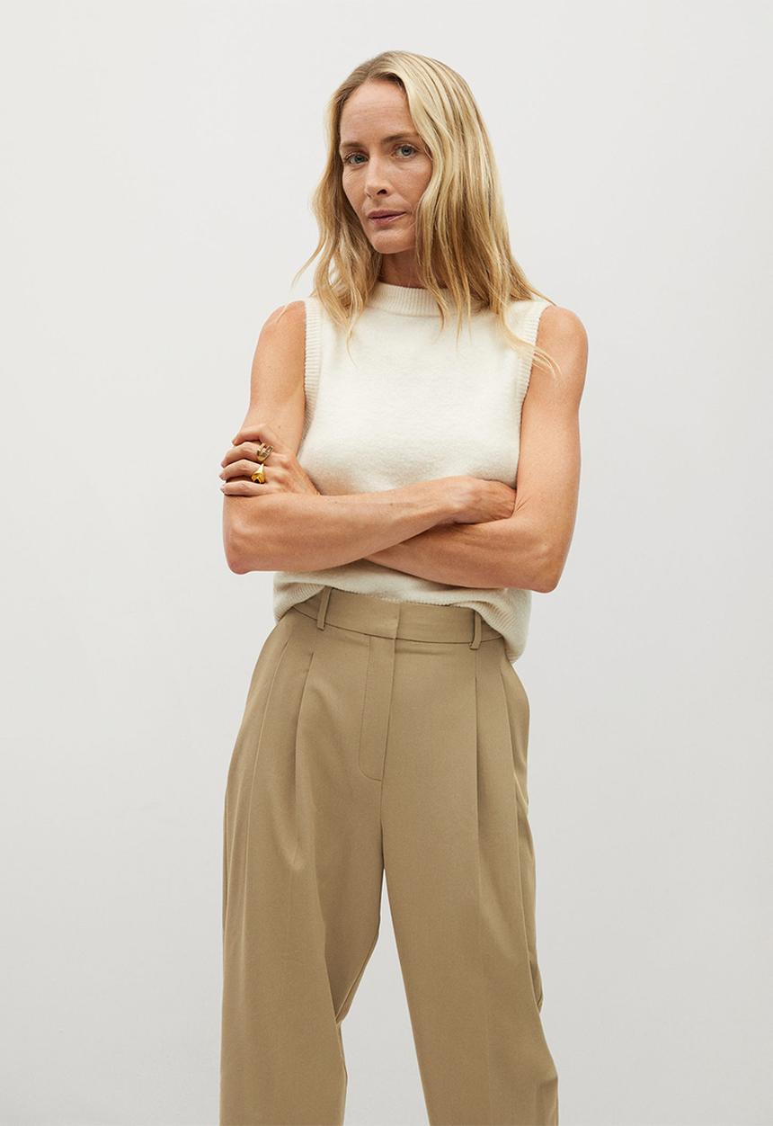 MANGO - Trousers isabel - beige
