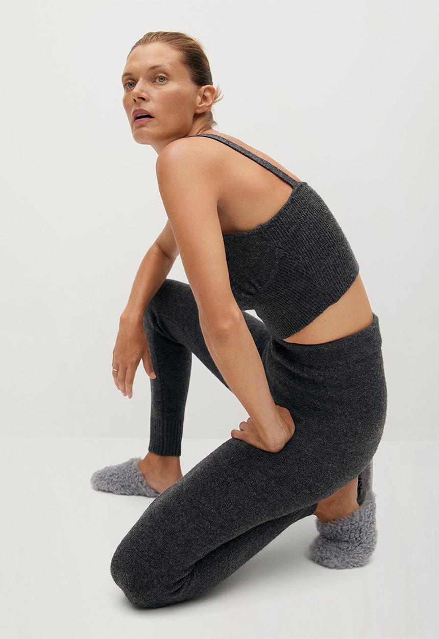 MANGO - Trousers taldora - dark grey