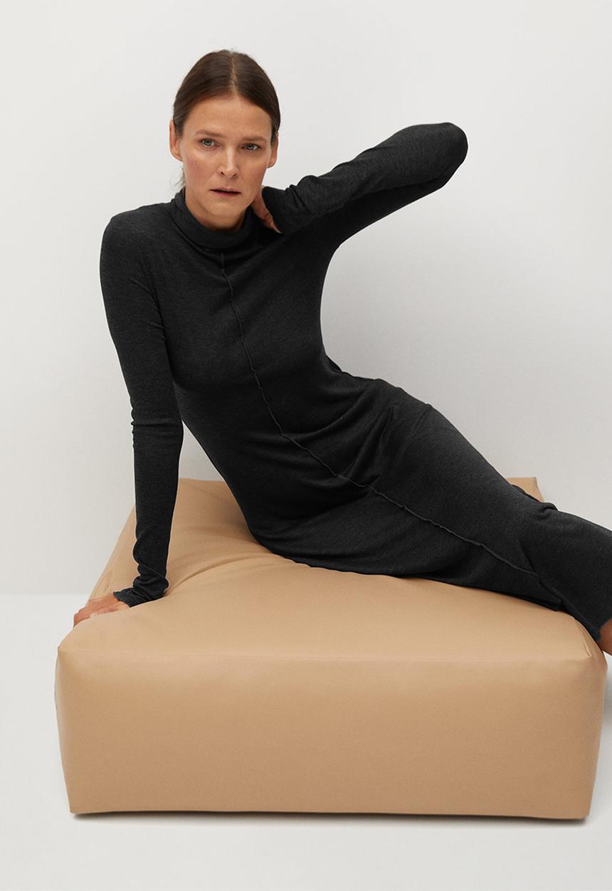 MANGO - Dress almi - dark grey