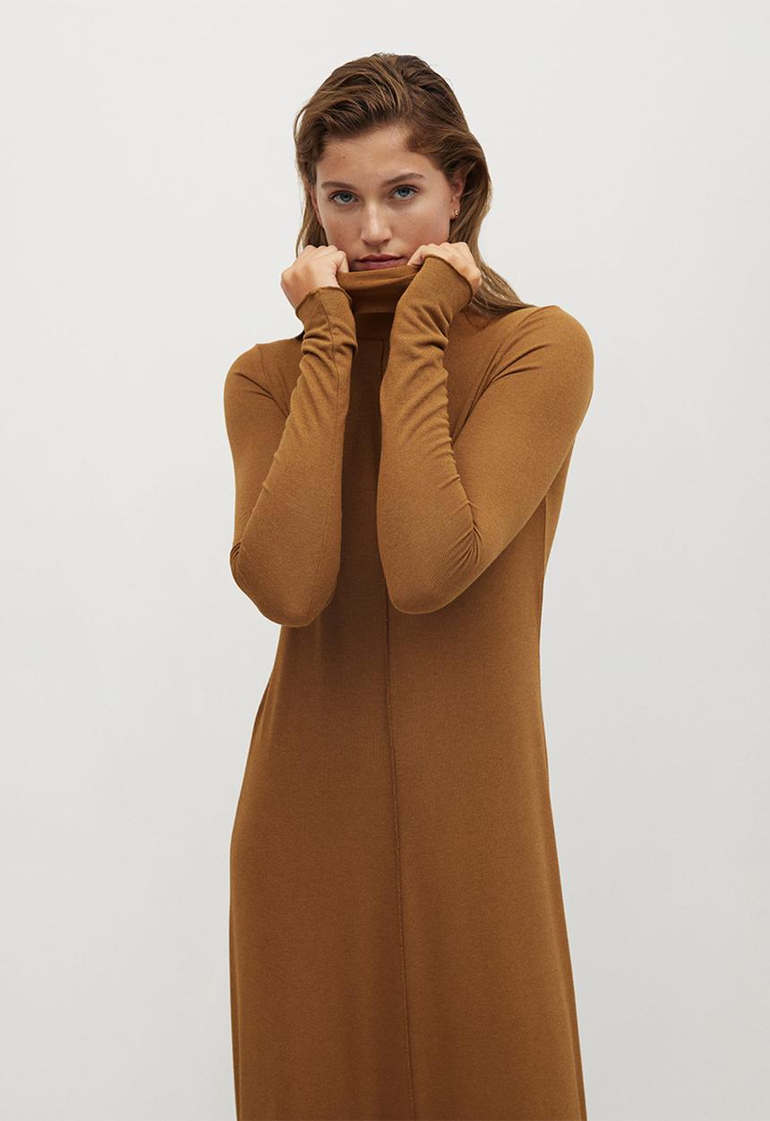 MANGO - Dress almi - brown