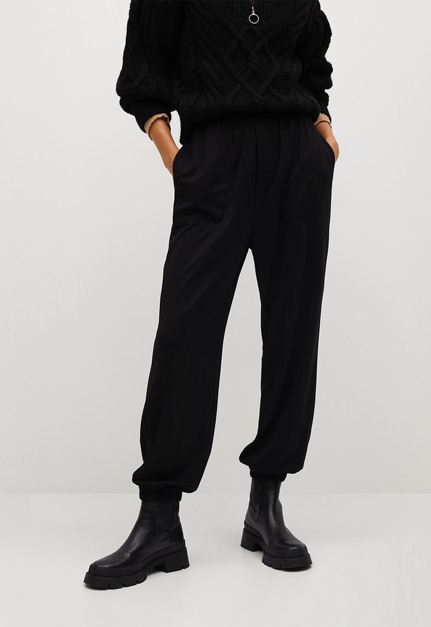 MANGO - Trousers bombay - black