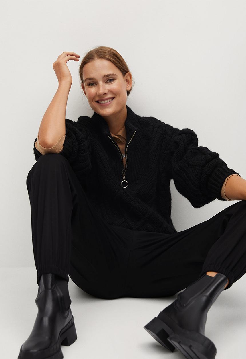 MANGO - Trousers bombay - black