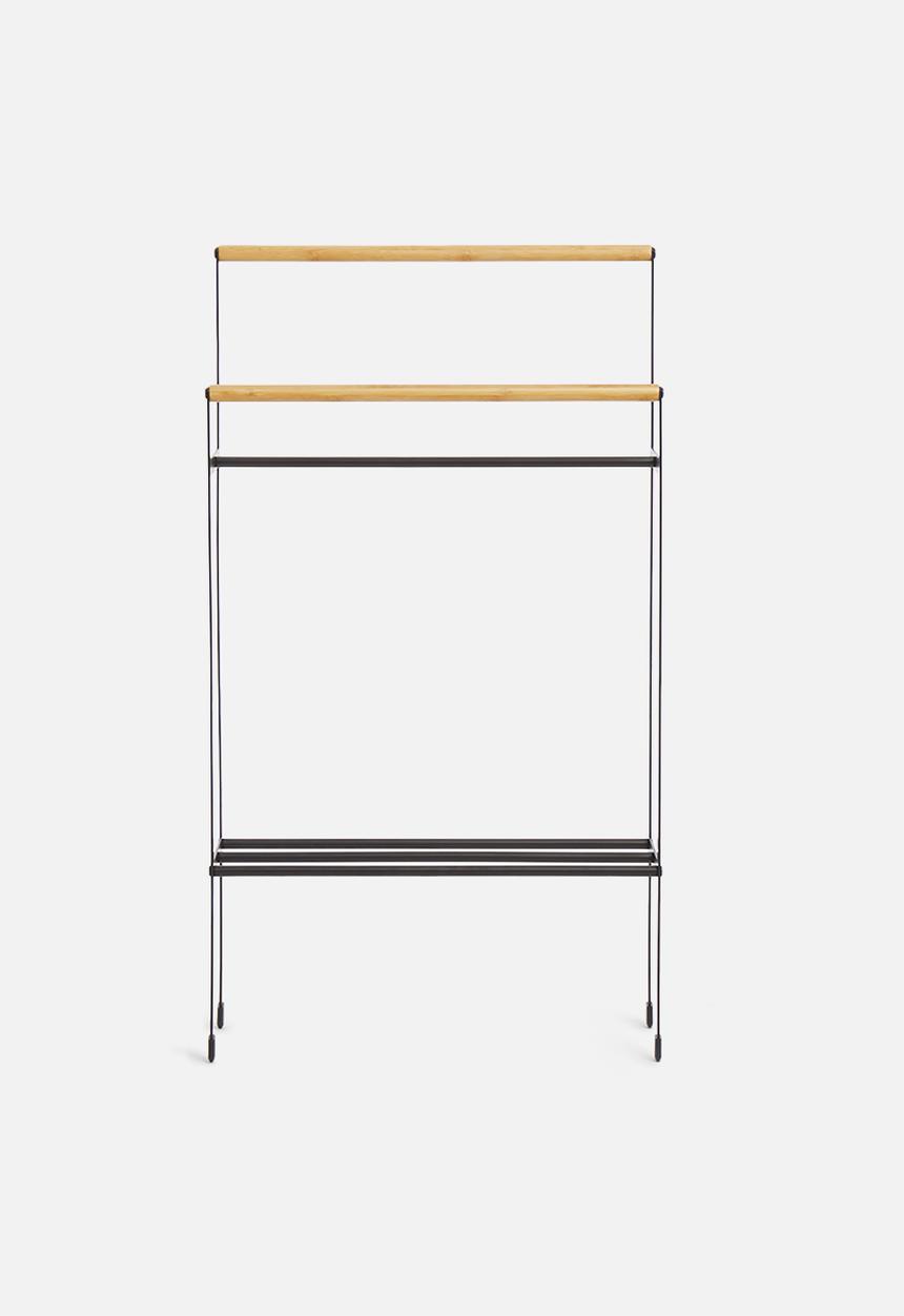 Sixth Floor - Sam towel hanger  - black & natural