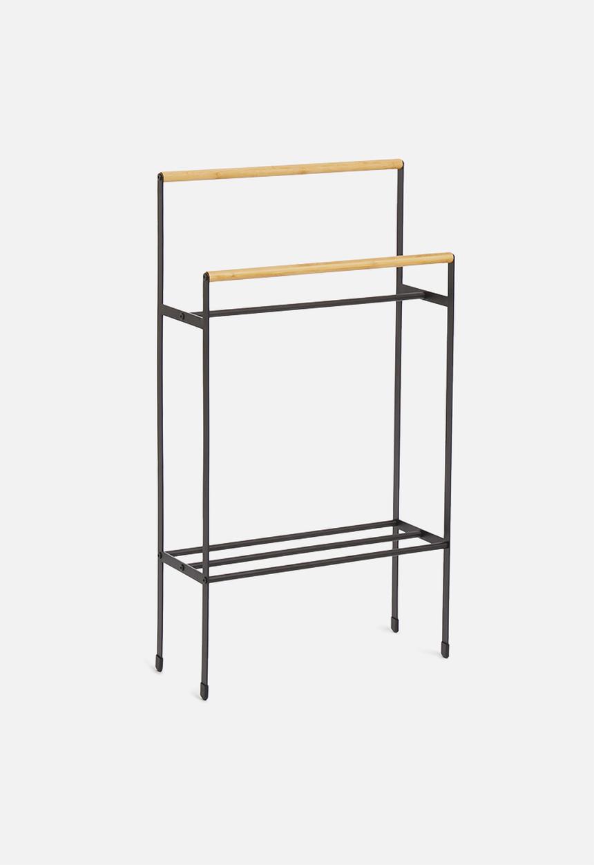 Sixth Floor - Sam towel hanger  - black & natural