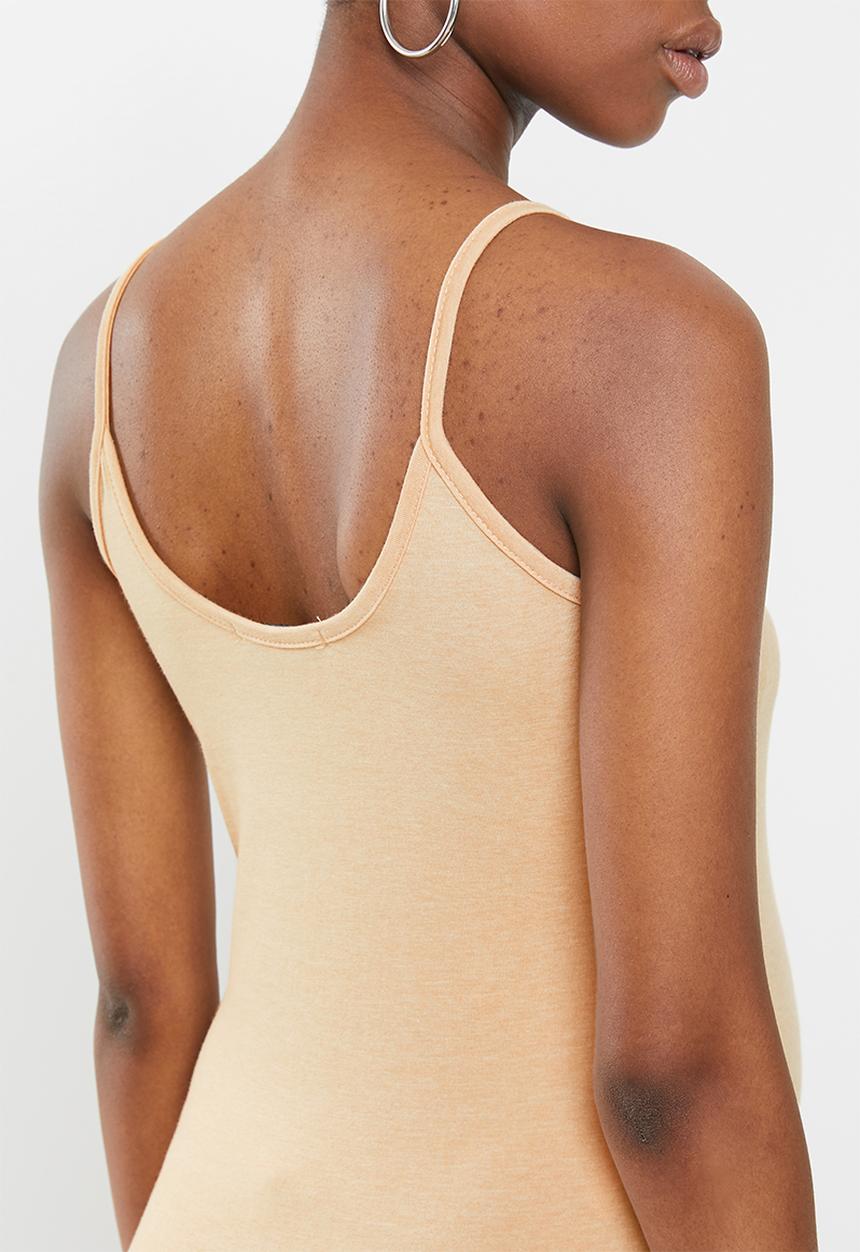 Missguided - Maternity embroidered cami maxi dress - beige