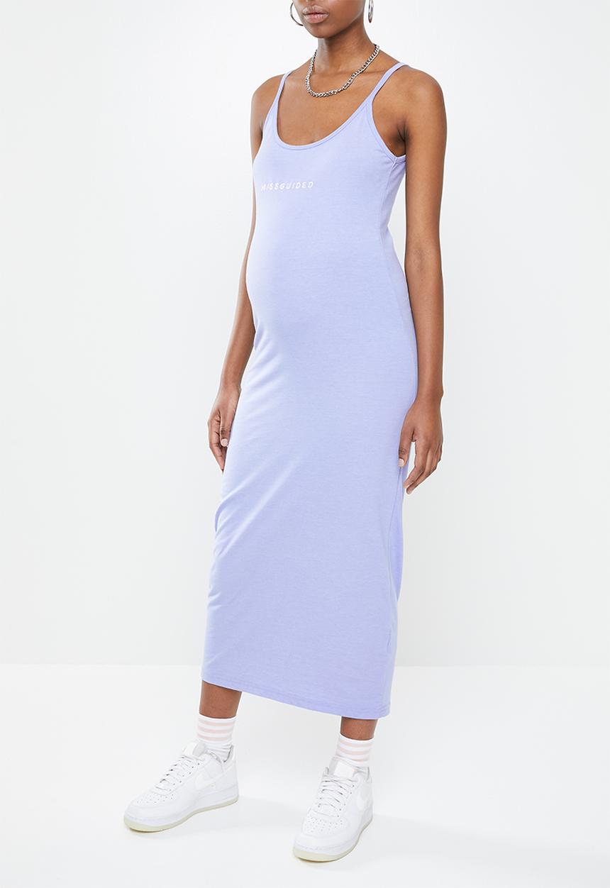 Missguided - Maternity missguided embroidery cami maxi dress - blue