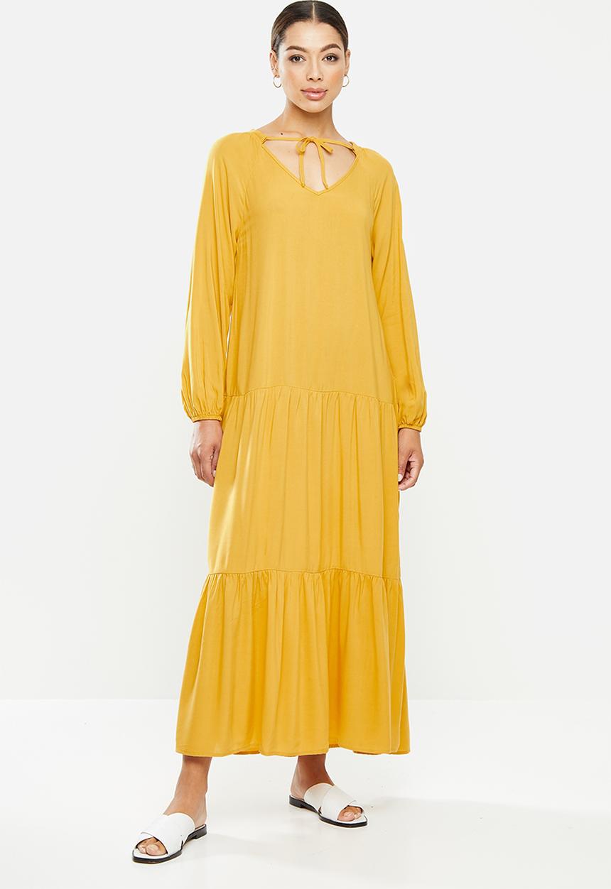 edit - Wide hem gyspy maxi dress - yellow