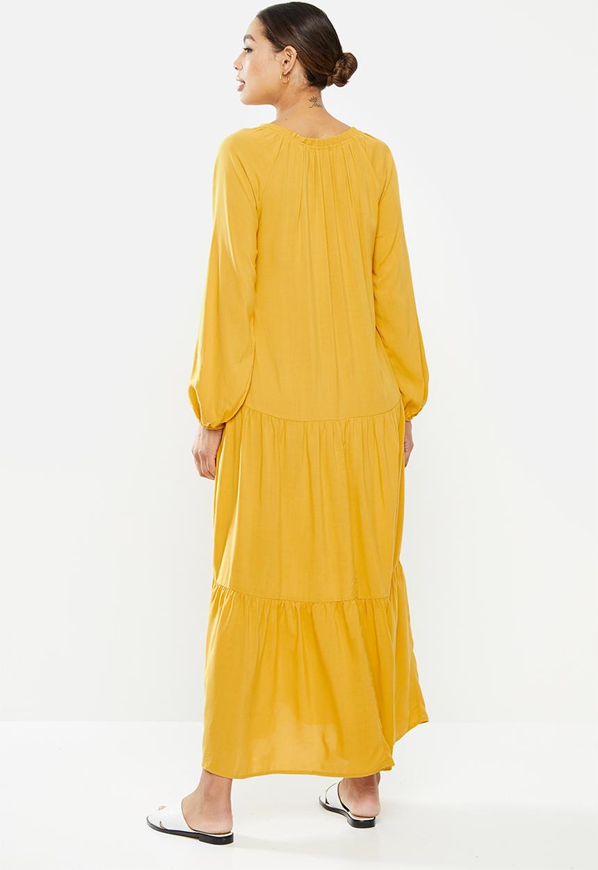 edit - Wide hem gyspy maxi dress - yellow