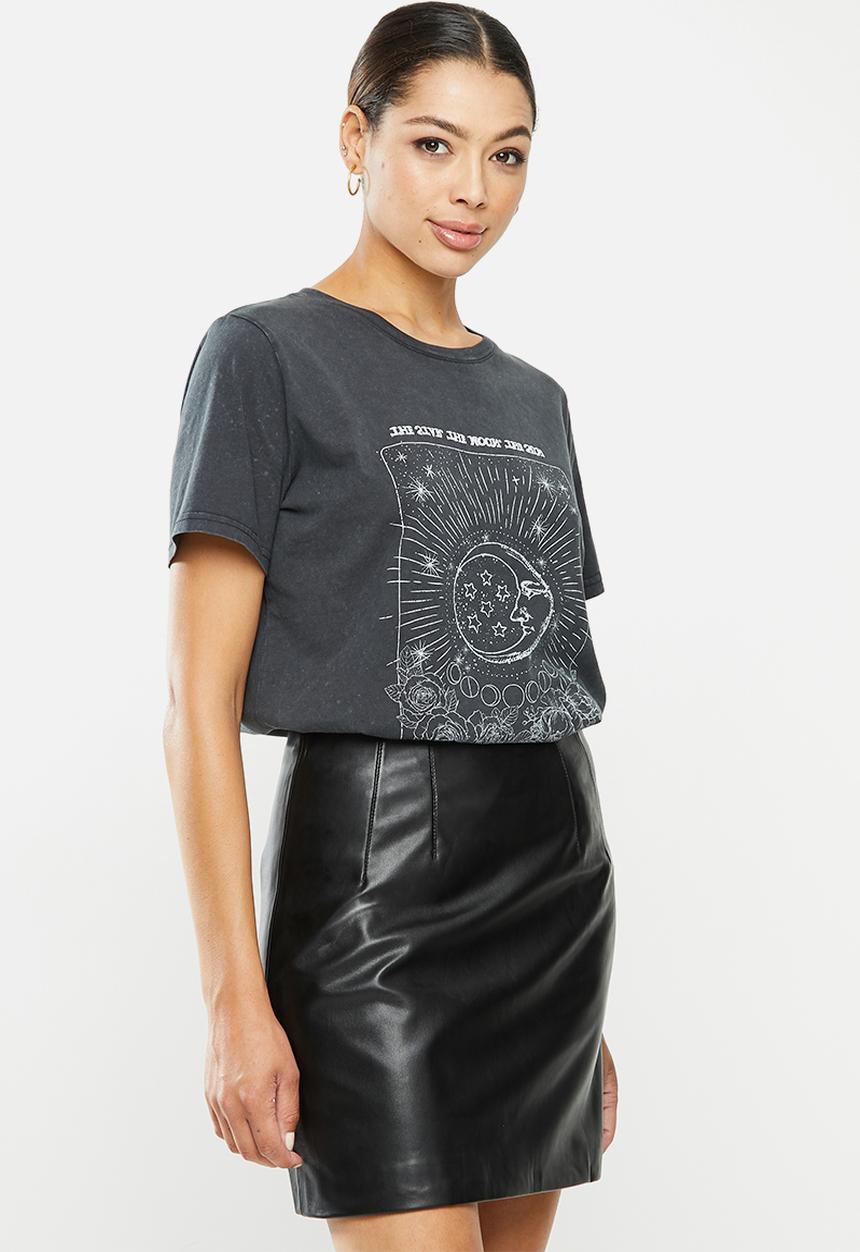 Factorie - Relaxed graphic T-shirt - black