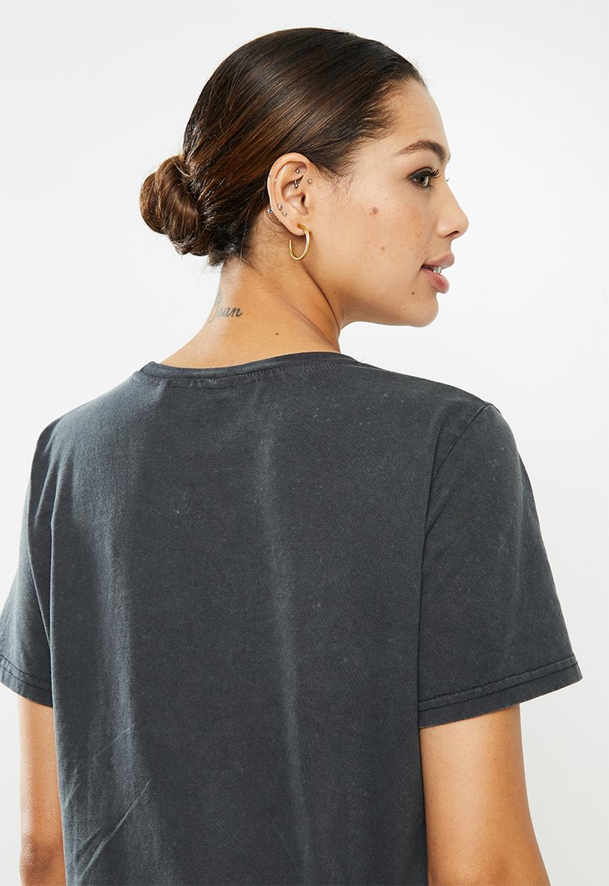 Factorie - Relaxed graphic T-shirt - black