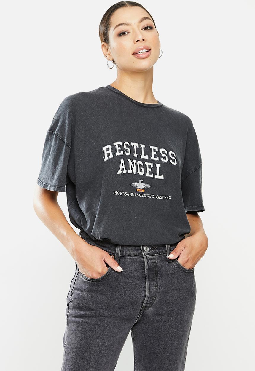 Factorie - Super relaxed graphic tee - black