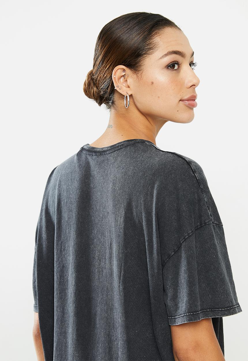Factorie - Super relaxed graphic tee - black
