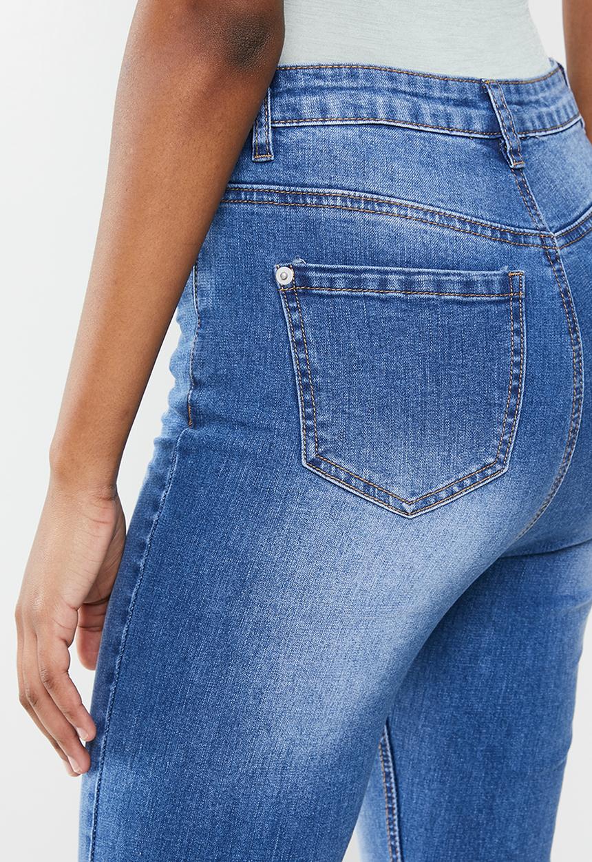 Missguided - Sinner clean distressed skinny - blue