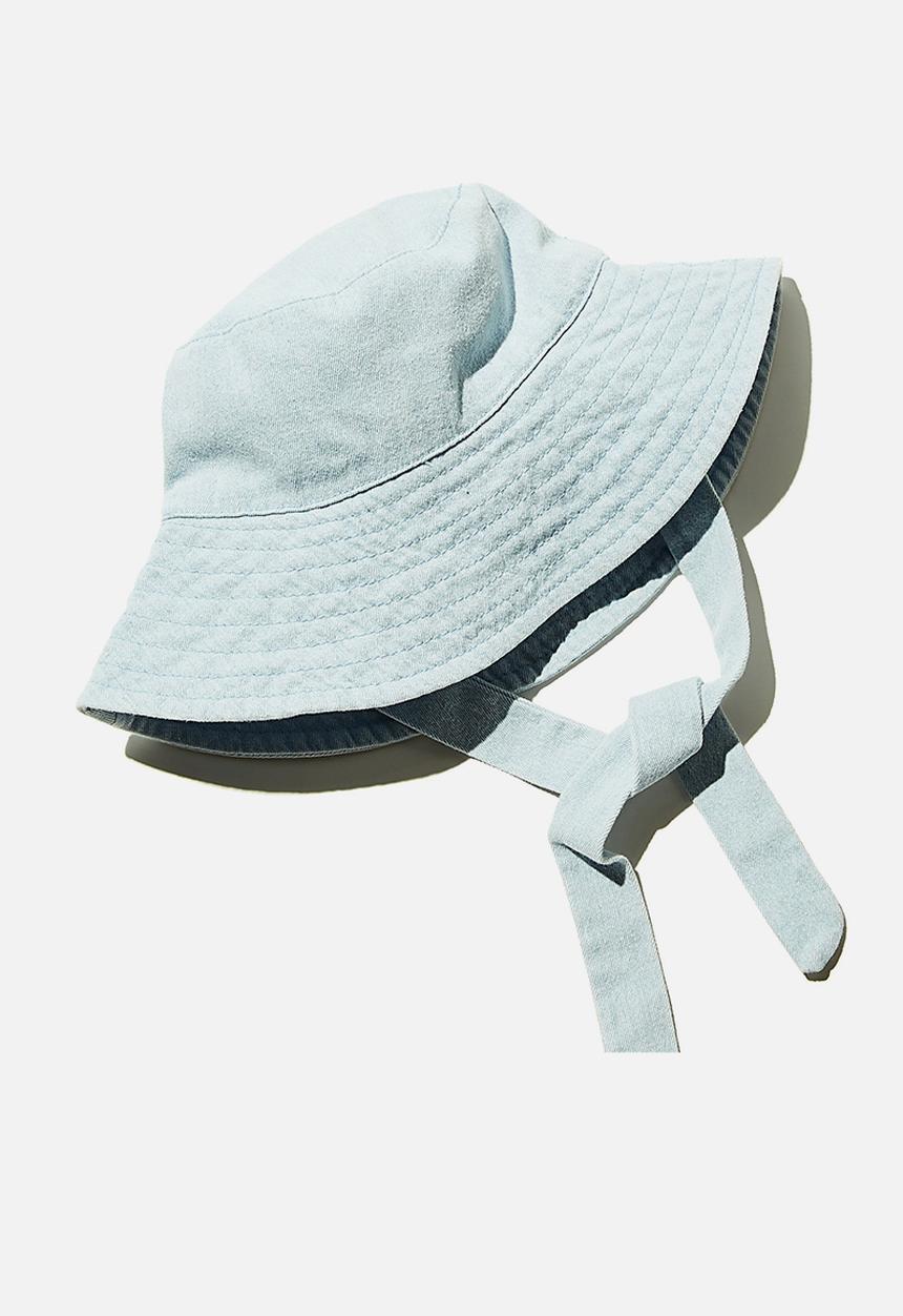 Cotton On - Wide brim bucket hat - pale blue 