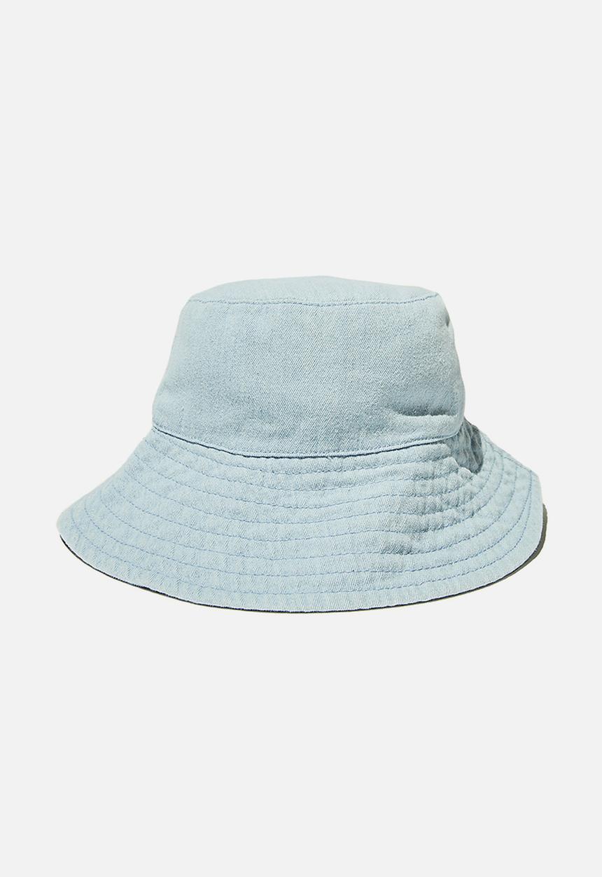 Cotton On - Wide brim bucket hat - pale blue 