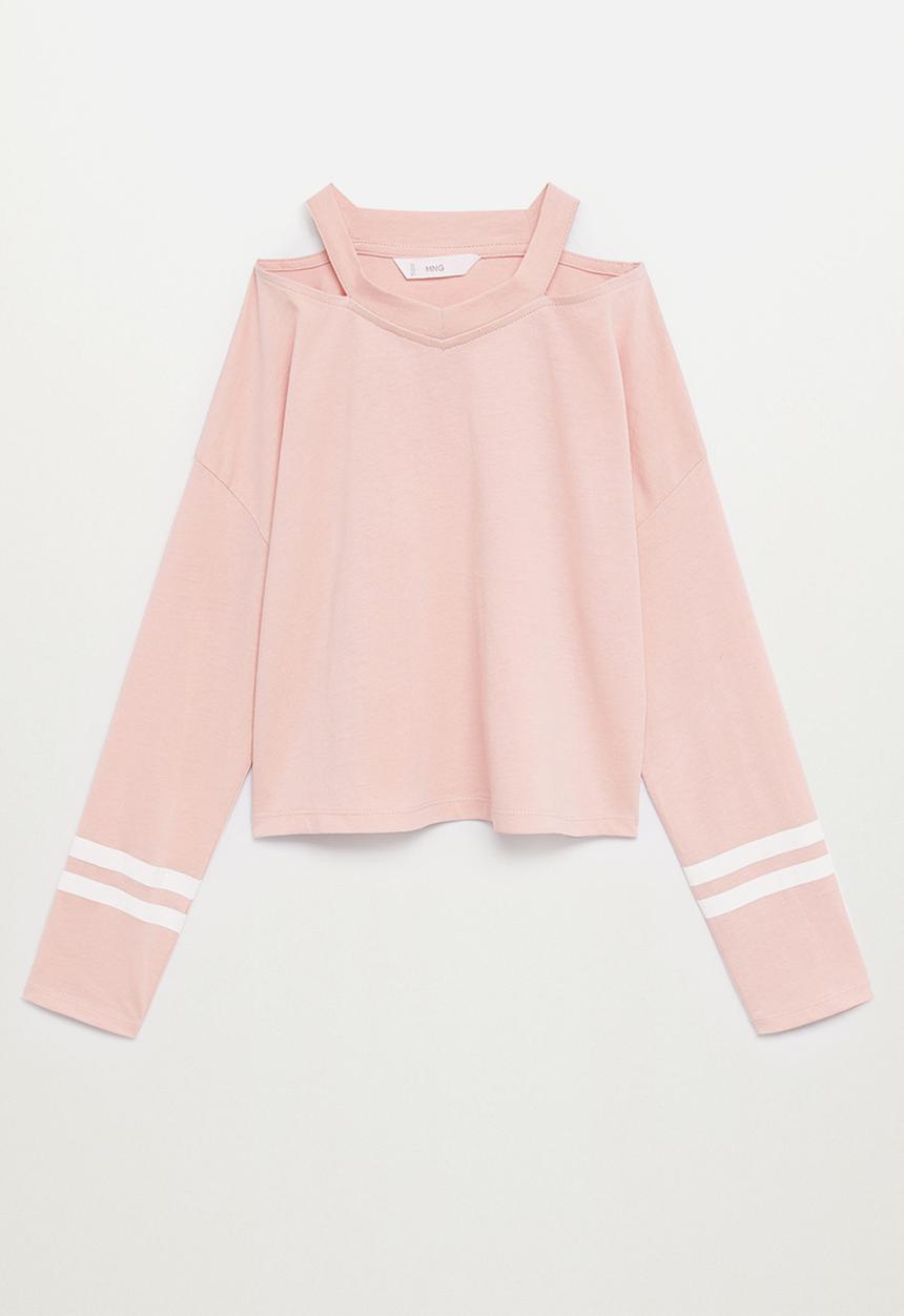 MANGO - Clap long sleeve tee - pink