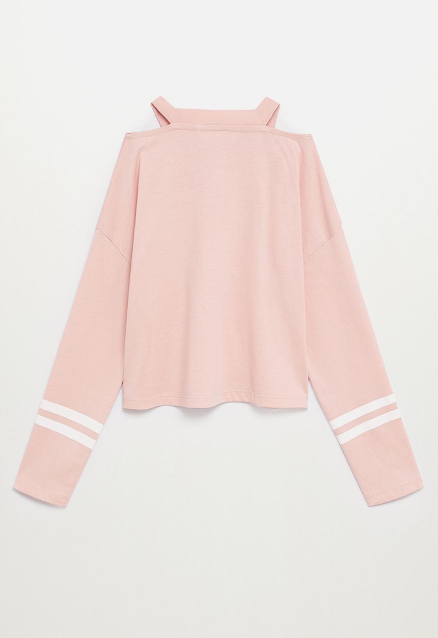 MANGO - Clap long sleeve tee - pink