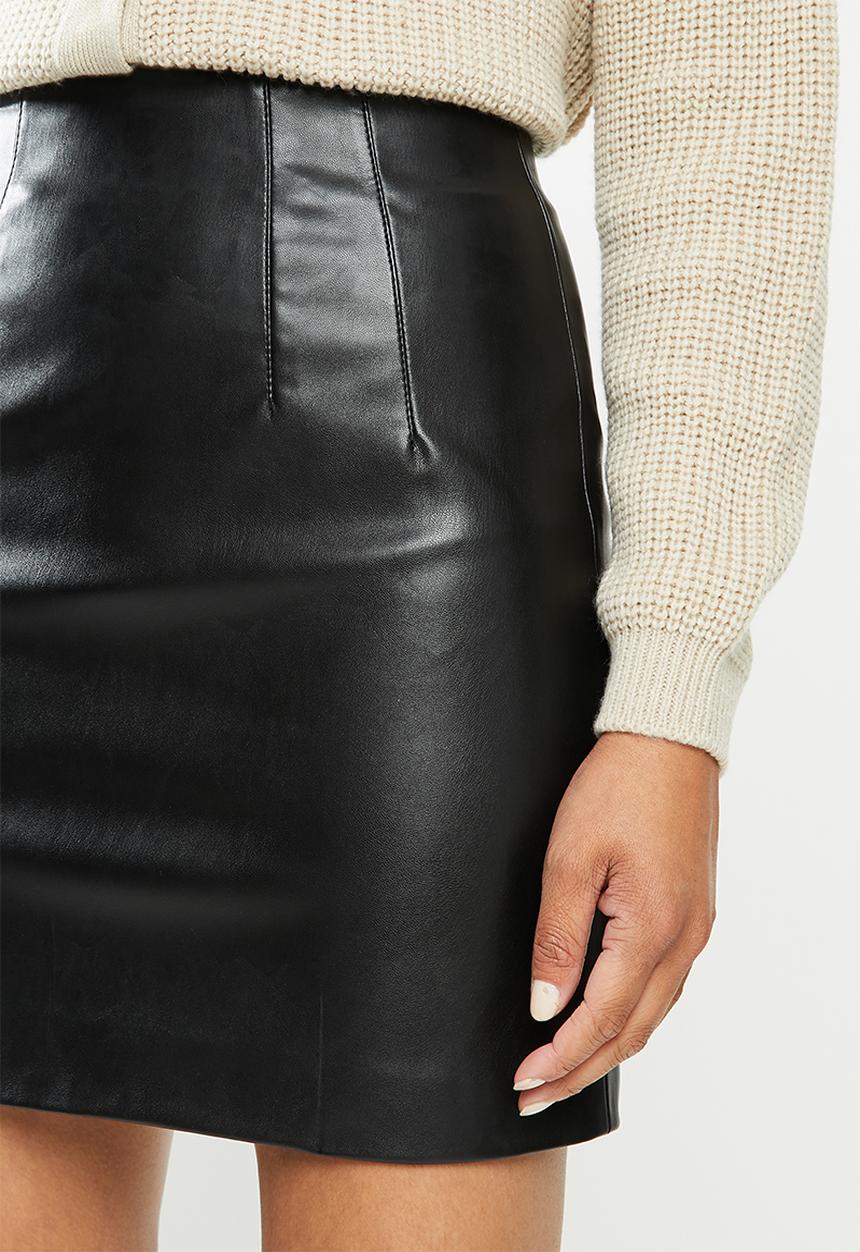 Glamorous - Pu mini skirt - black