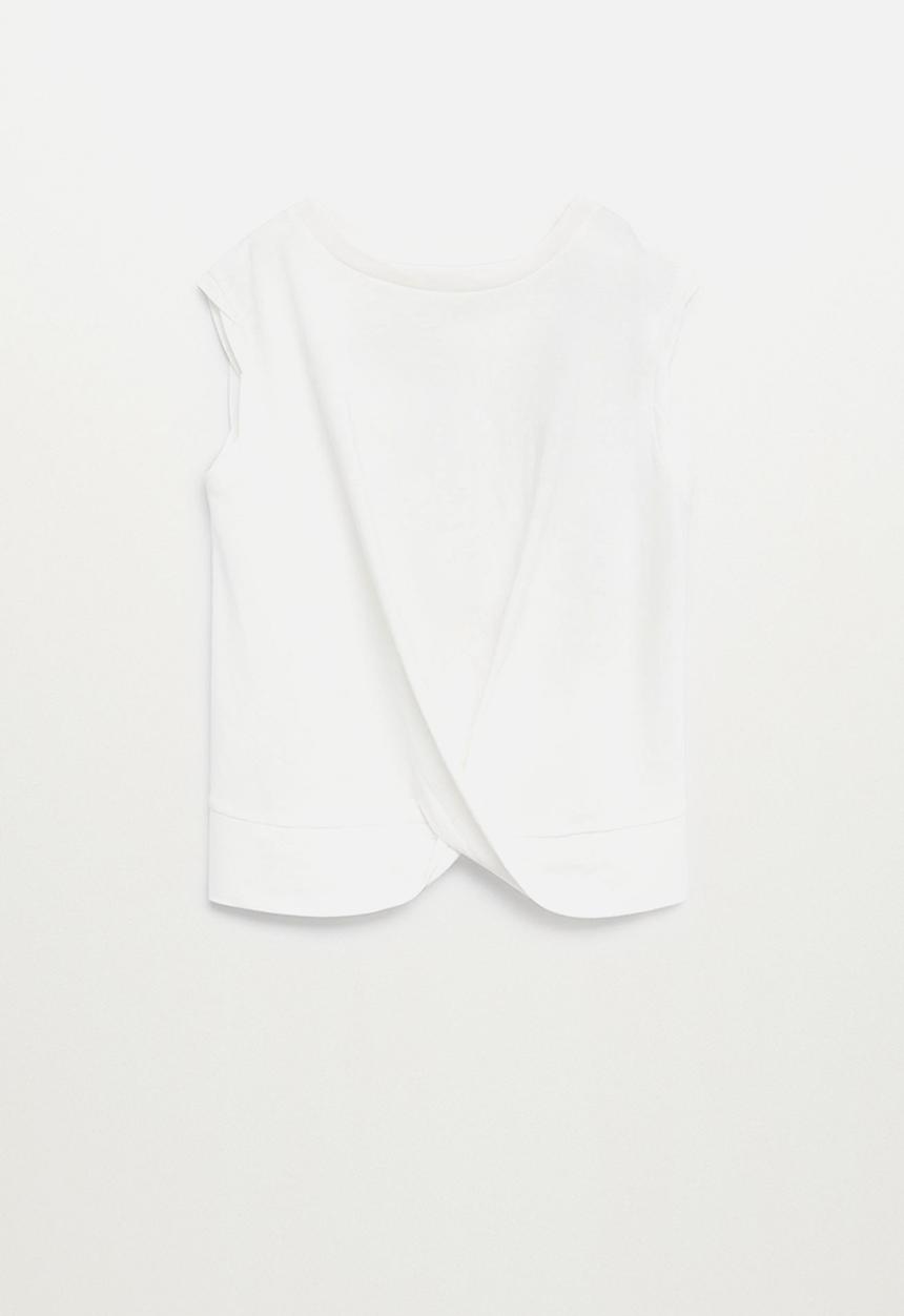 MANGO - Curl short sleeve tee - off white