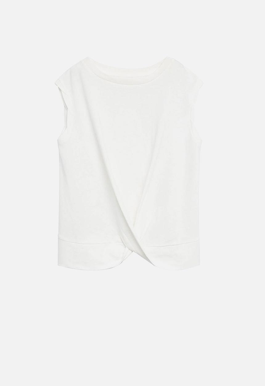 MANGO - Curl short sleeve tee - off white